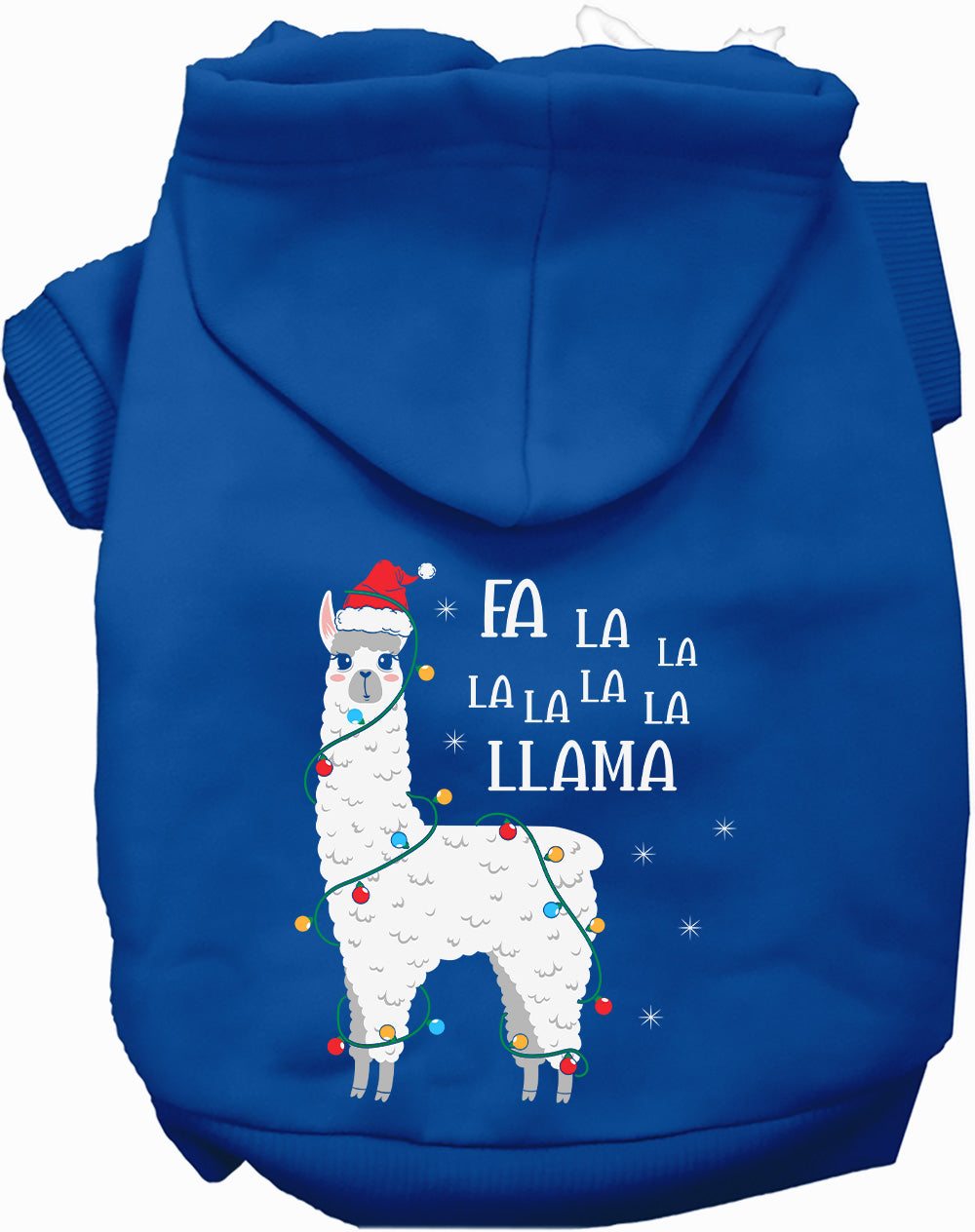 Dog Hoodie Fa La La Llama Festive Christmas Warm Sweatshirt