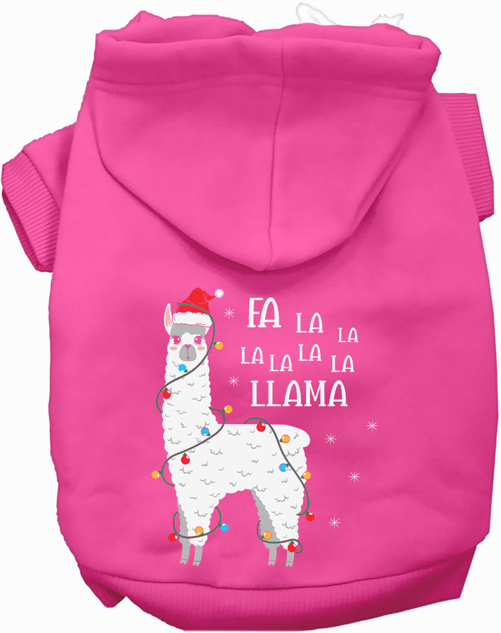 Dog Hoodie Fa La La Llama Festive Christmas Warm Sweatshirt