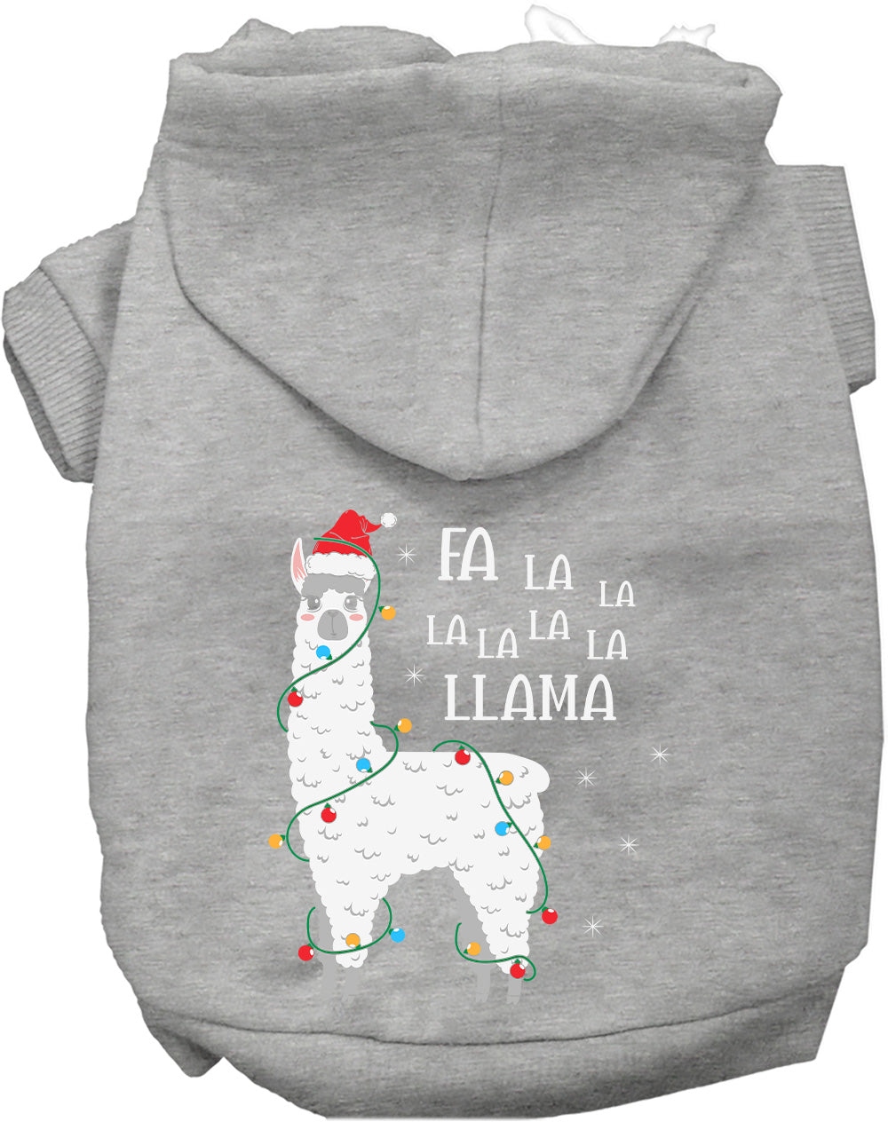 Dog Hoodie Fa La La Llama Festive Christmas Warm Sweatshirt