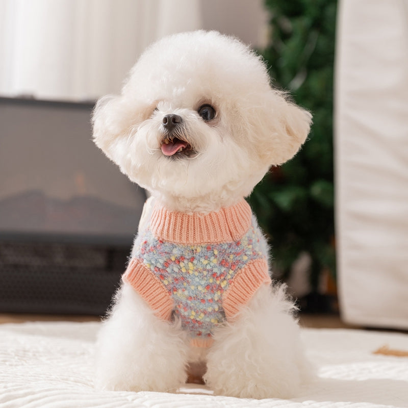 Autumn And Winter Pet Sweaters, Three-dimensional Bear Floral Yarn, Small And Medium-sized Dog Bichon Frise Yorkshire Terrier Pullover, Cat And Dog Clothes - Majestic Pet Kingdom