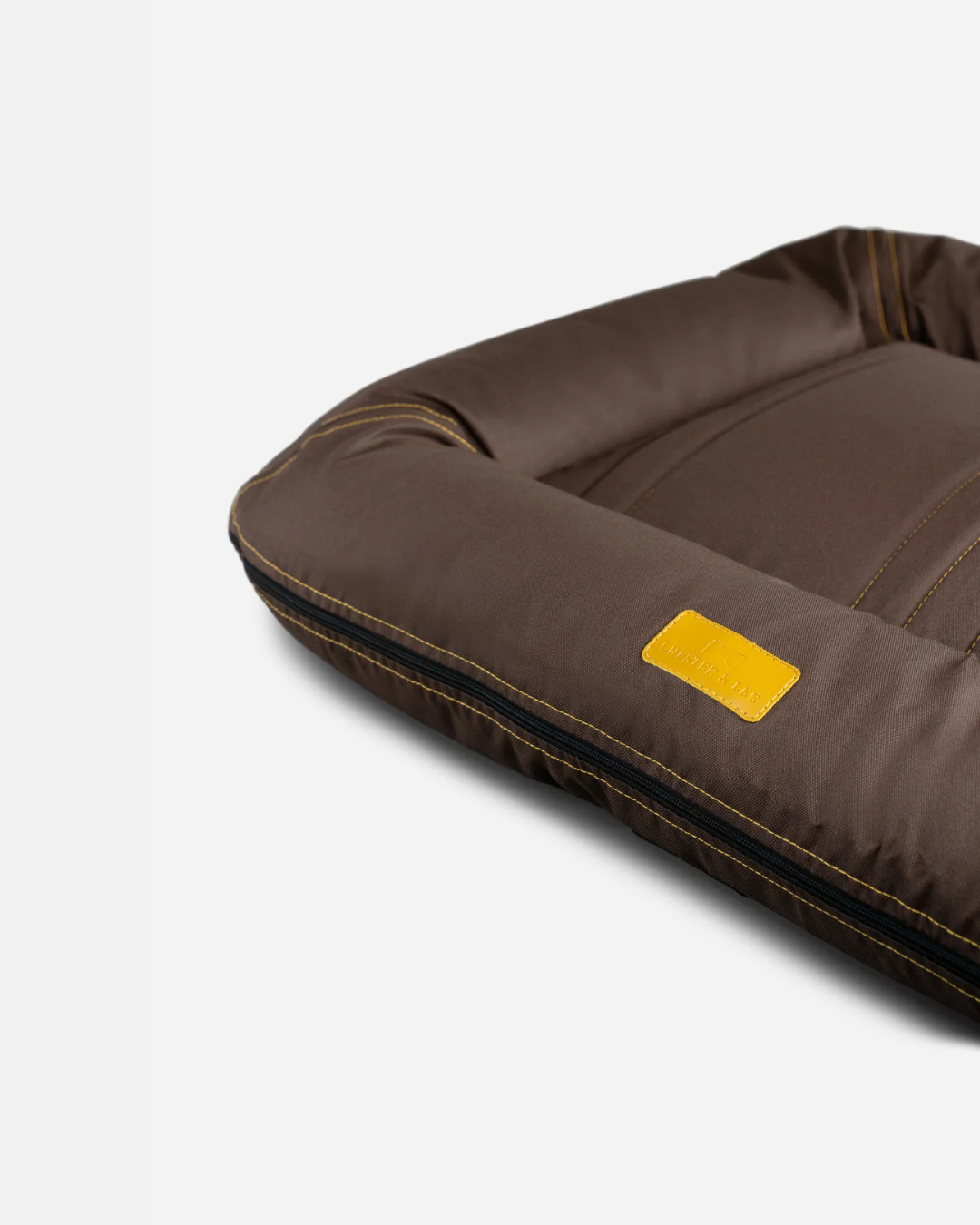 Waterproof Lounger Dog Bed – Oxford Fabric, Large Breed, Brown