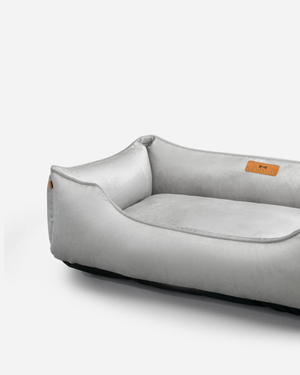 Velvet Sleeper Dog Bed – Orthopedic Support, Gray - Majestic Pet Kingdom