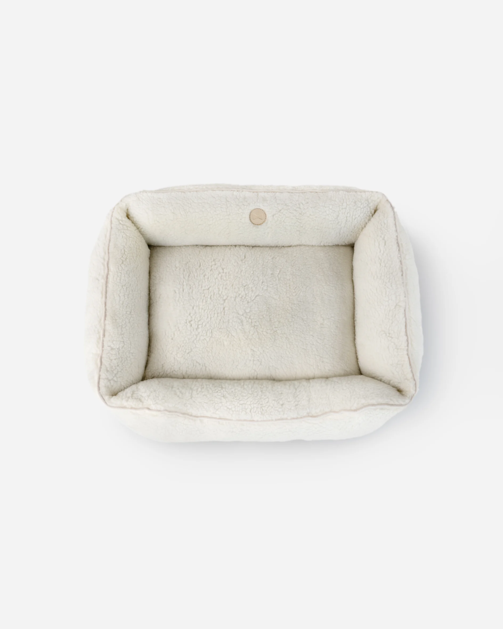 Faux Fur Bolster Dog Bed – Plush Sleeper, Beige & Gray - Majestic Pet Kingdom