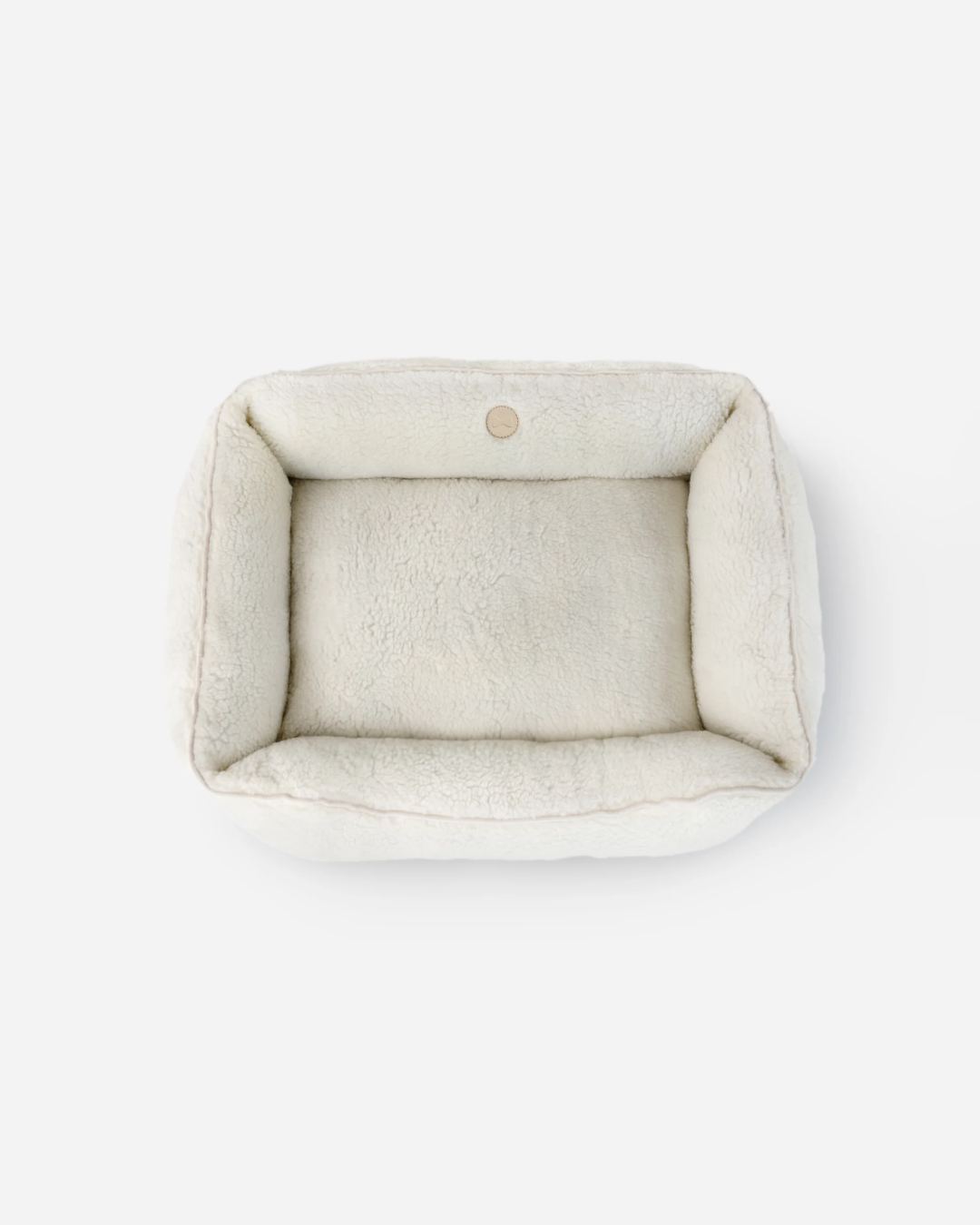 Faux Fur Bolster Dog Bed – Plush Sleeper, Beige & Gray - Majestic Pet Kingdom