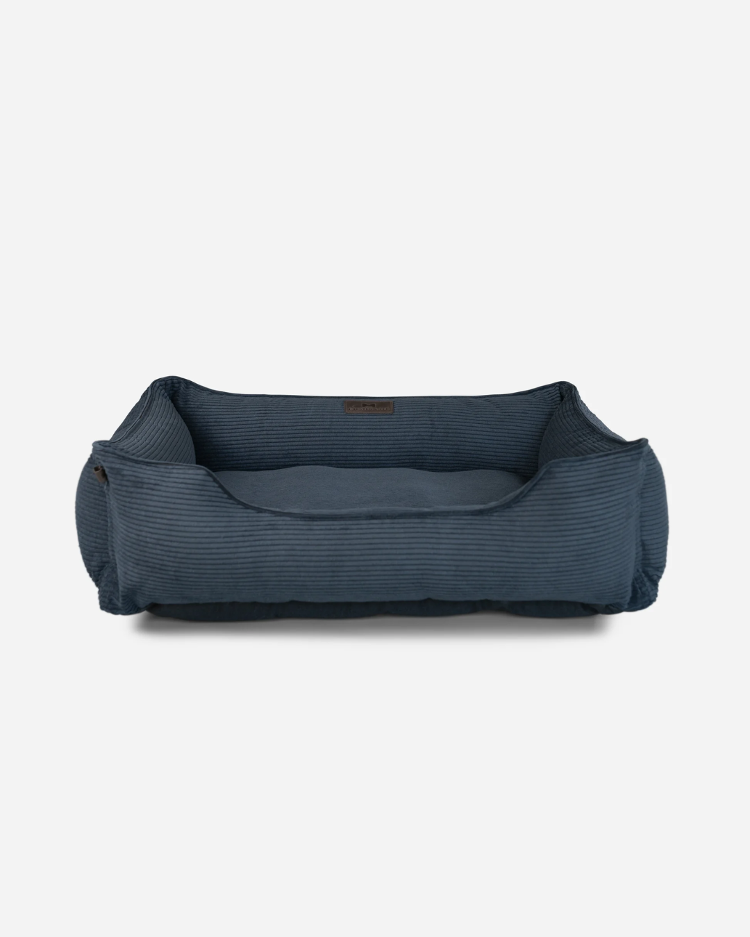 Fancy Corduroy Sleeper Dog Bed - Graphite Cushion Bed - Majestic Pet Kingdom