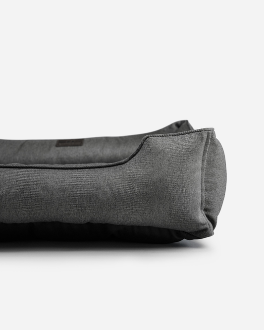 Cotton Sleeper Dog Bed – Breathable, Flat Surface, Gray - Majestic Pet Kingdom