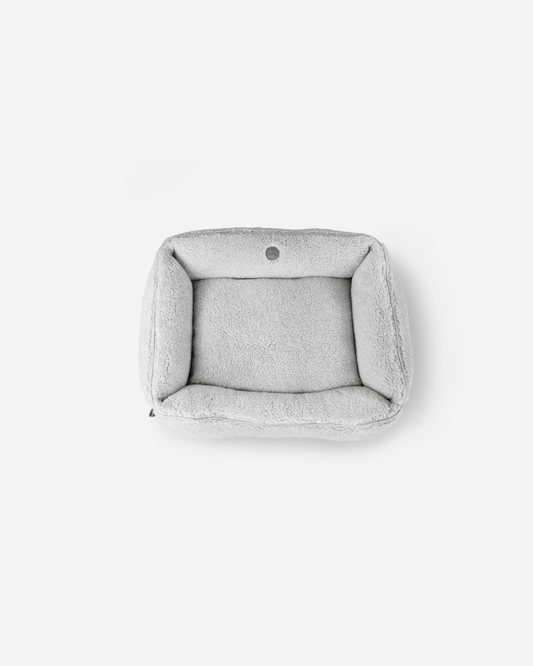Plush Furry Sleeper Dog Bed - Gray Calm Pet Cushion Bed - Majestic Pet Kingdom