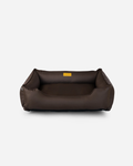 Waterproof Dog Bed – Oxford Fabric, Indoor Outdoor, Brown - Majestic Pet Kingdom