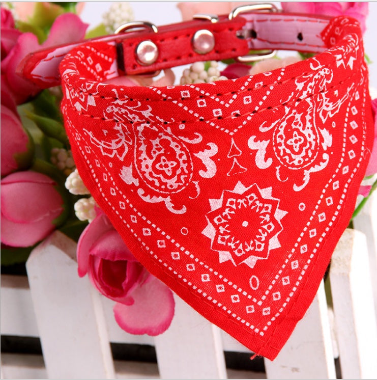 Soft Printed Triangle Dog & Cat Bandana Scarf