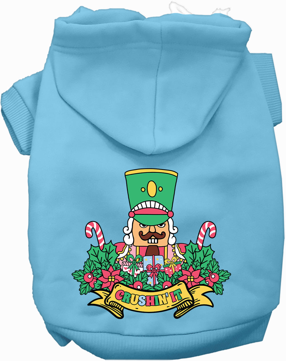 Dog Hoodie Crushin It Nutcracker Festive Christmas Warm Coat