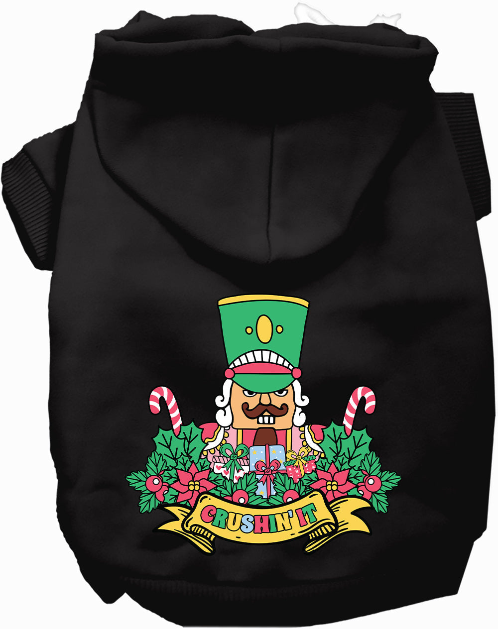 Crushin' It Nutcracker Christmas Pet Hoodie Coat