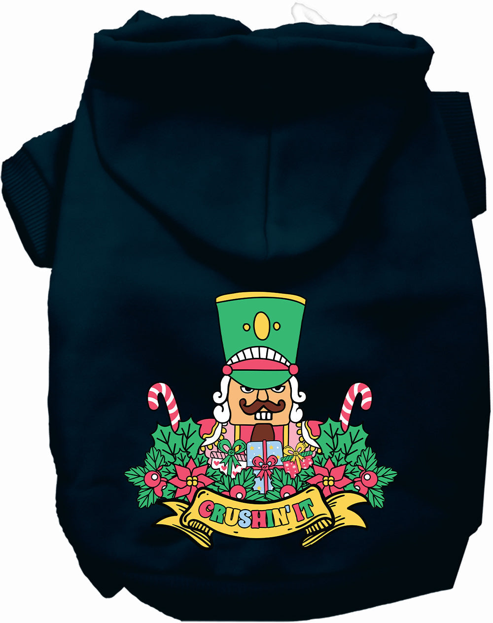 Dog Hoodie Crushin It Nutcracker Festive Christmas Warm Coat