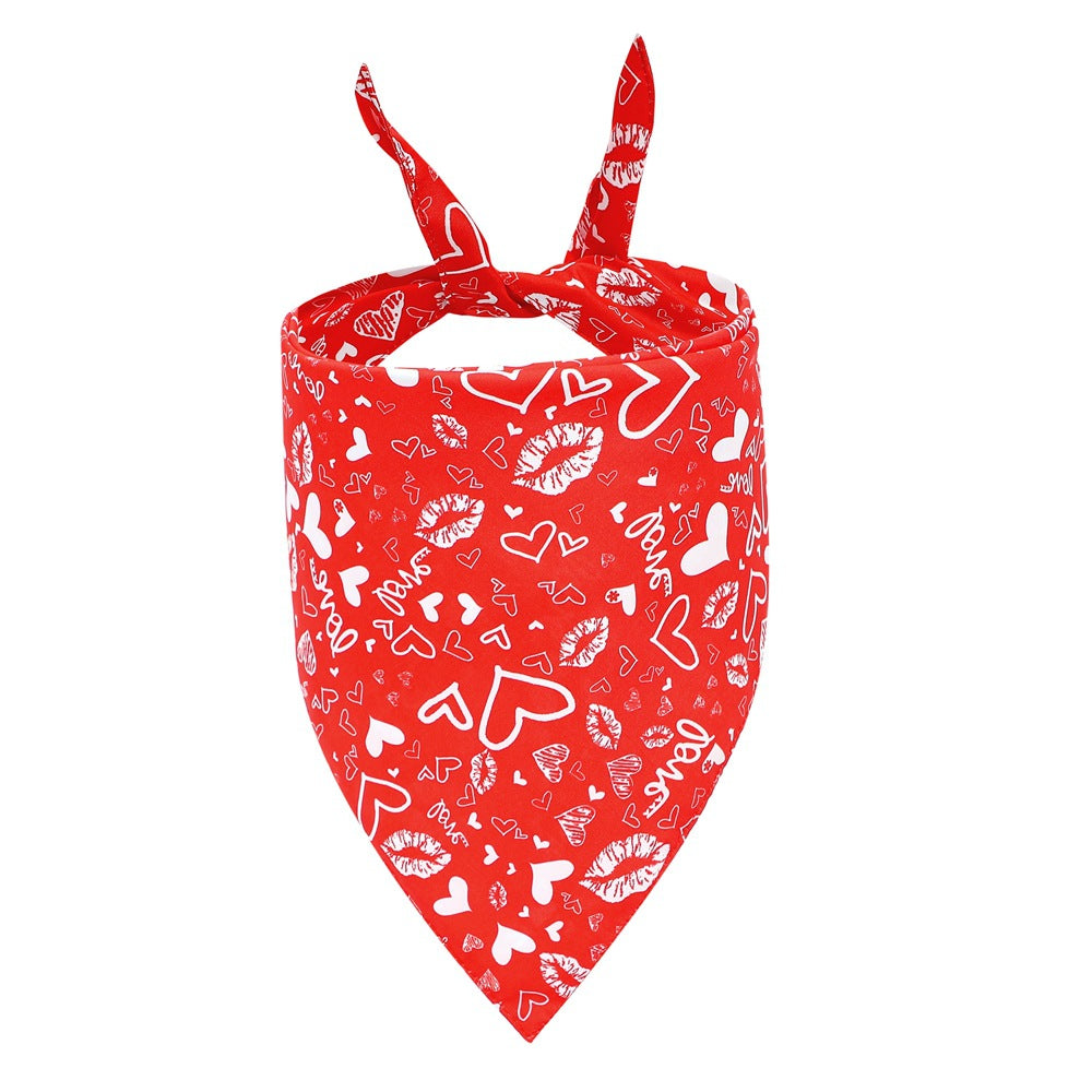 Valentine's Day Printed Dog Bandana & Scarf