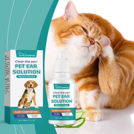 Pet Ear Wash Relieves Ear Discomfort For Cats And Dogs Clean, Decontaminate, Moisturize, Soothe And Nourish | Purrfect Pet Kingdom