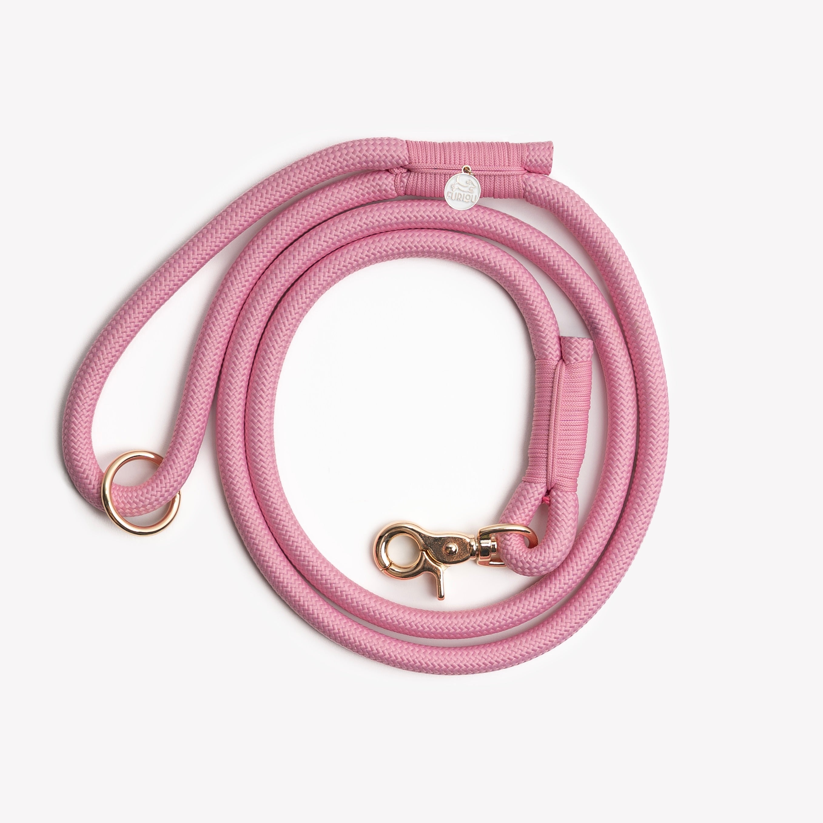 Pink' - Braided Rope Leash - Majestic Pet Kingdom