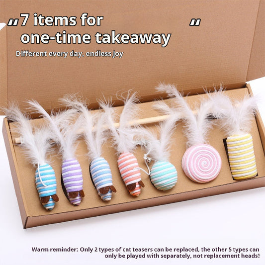Pet Supplies Mouse Cat Toy Gift Set 7 Pieces