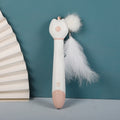 Laser Double-head Telescopic Funny Cat Stick, Plush Ball Feather Fun Cat Toy