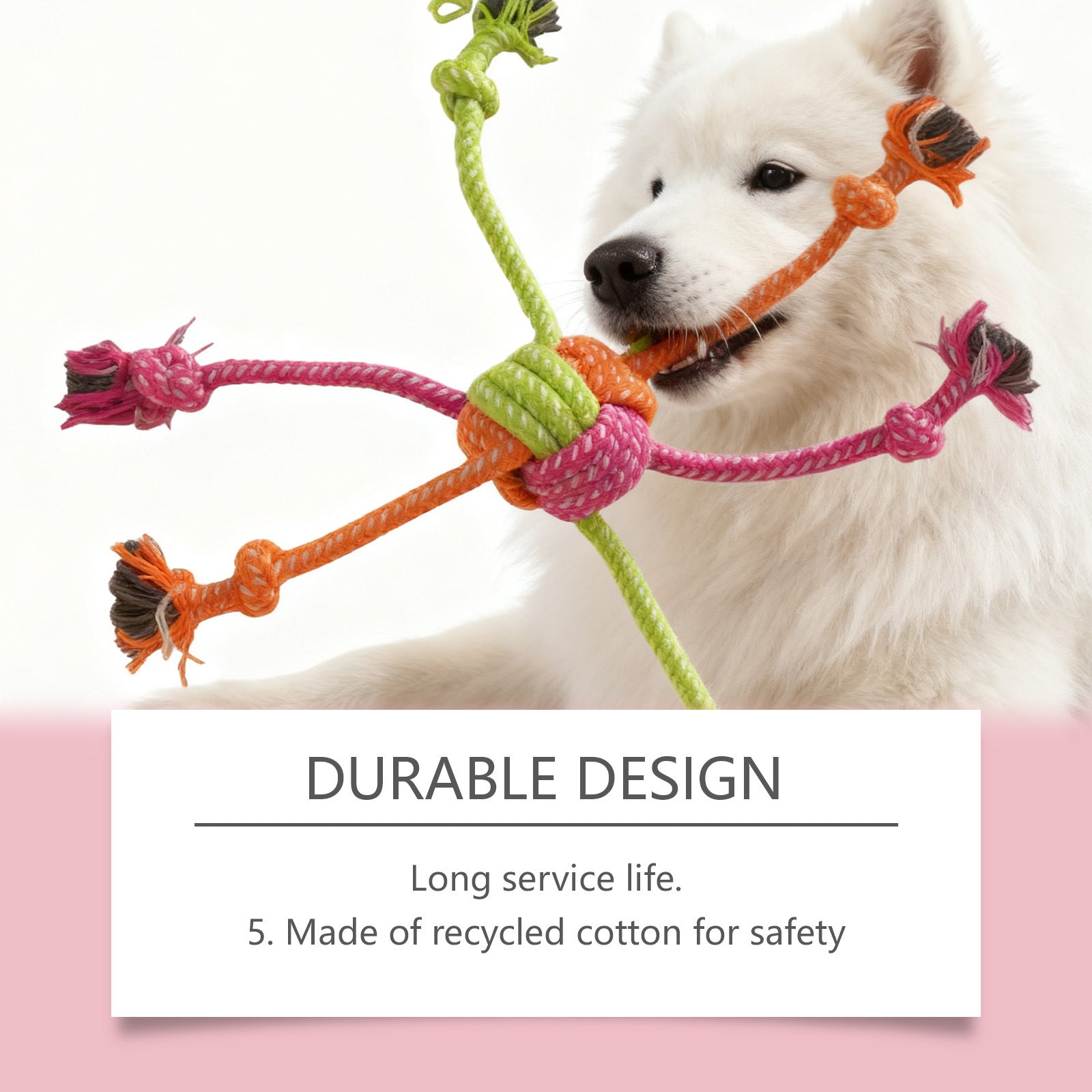Chew Resistant Boredom Busting Daily Interactive Play Toy For Dogs A Knotted Rope Toy