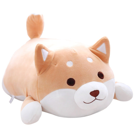 Dog Plush Pillow Chubby Shiba Inu Soft Stuffed Cuddle Toy