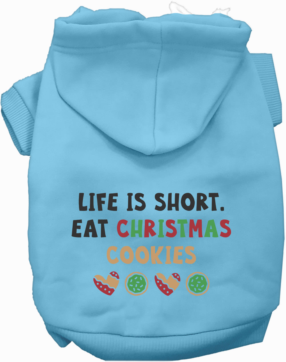 Dog Hoodie Eat Christmas Cookies Festive Holiday Warm Sweater - Detail Angle 4 | Majestic Pet Kingdom
