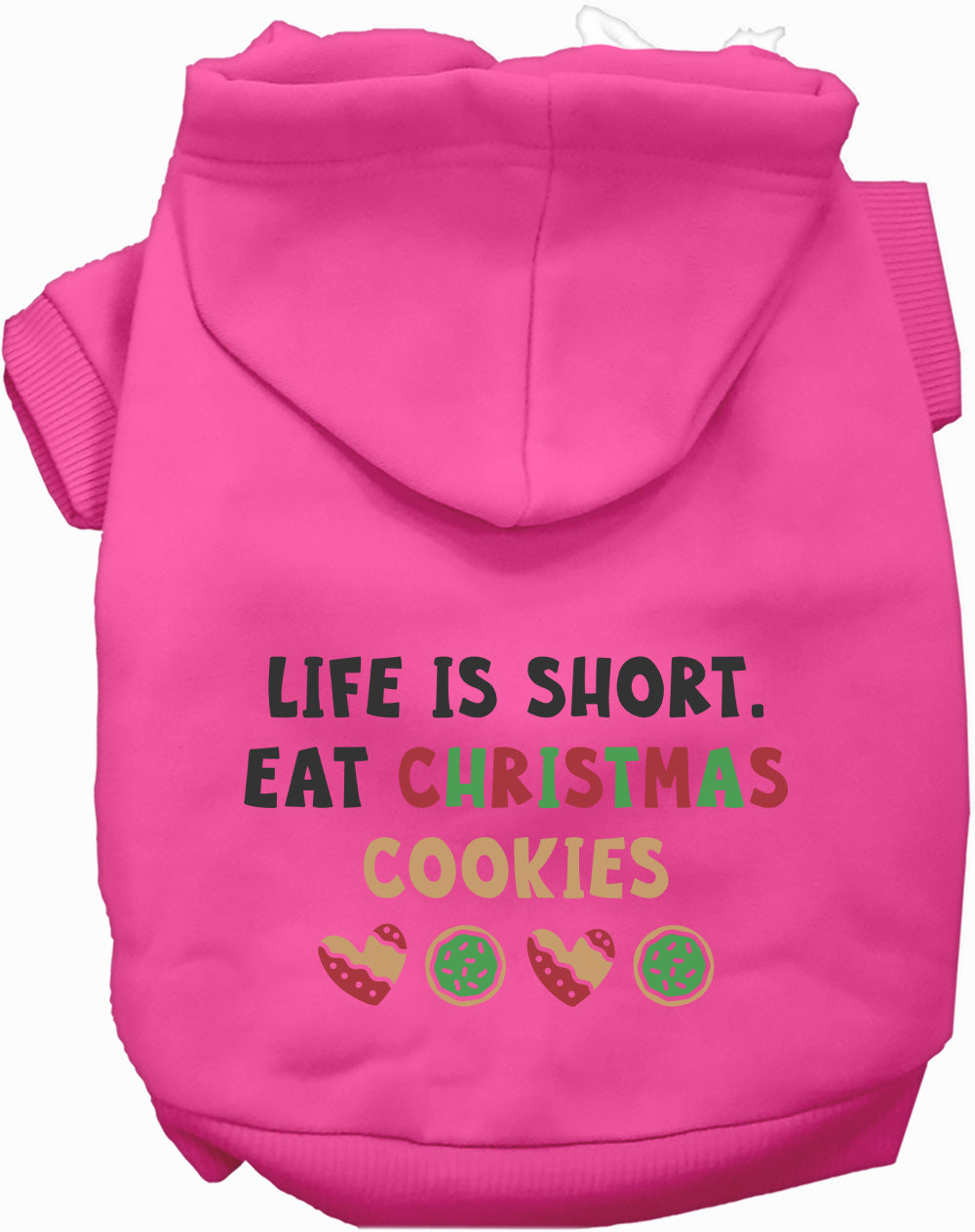 Dog Hoodie Eat Christmas Cookies Festive Holiday Warm Sweater - Detail Angle 7 | Majestic Pet Kingdom