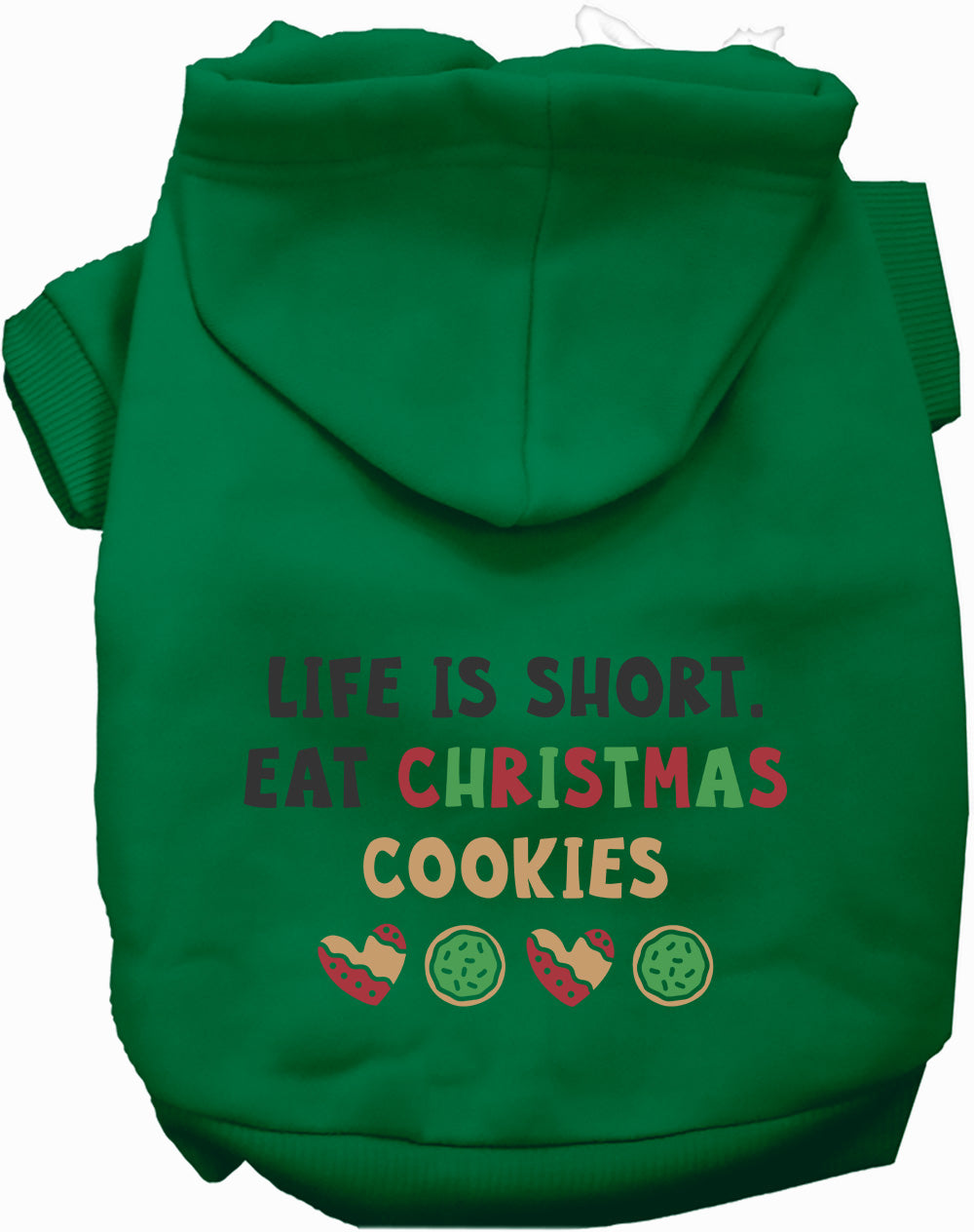 Dog Hoodie Eat Christmas Cookies Festive Holiday Warm Sweater - Detail Angle 6 | Majestic Pet Kingdom