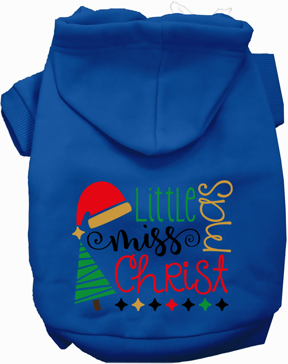 Dog Hoodie Little Miss Christmas Cute Holiday Graphic