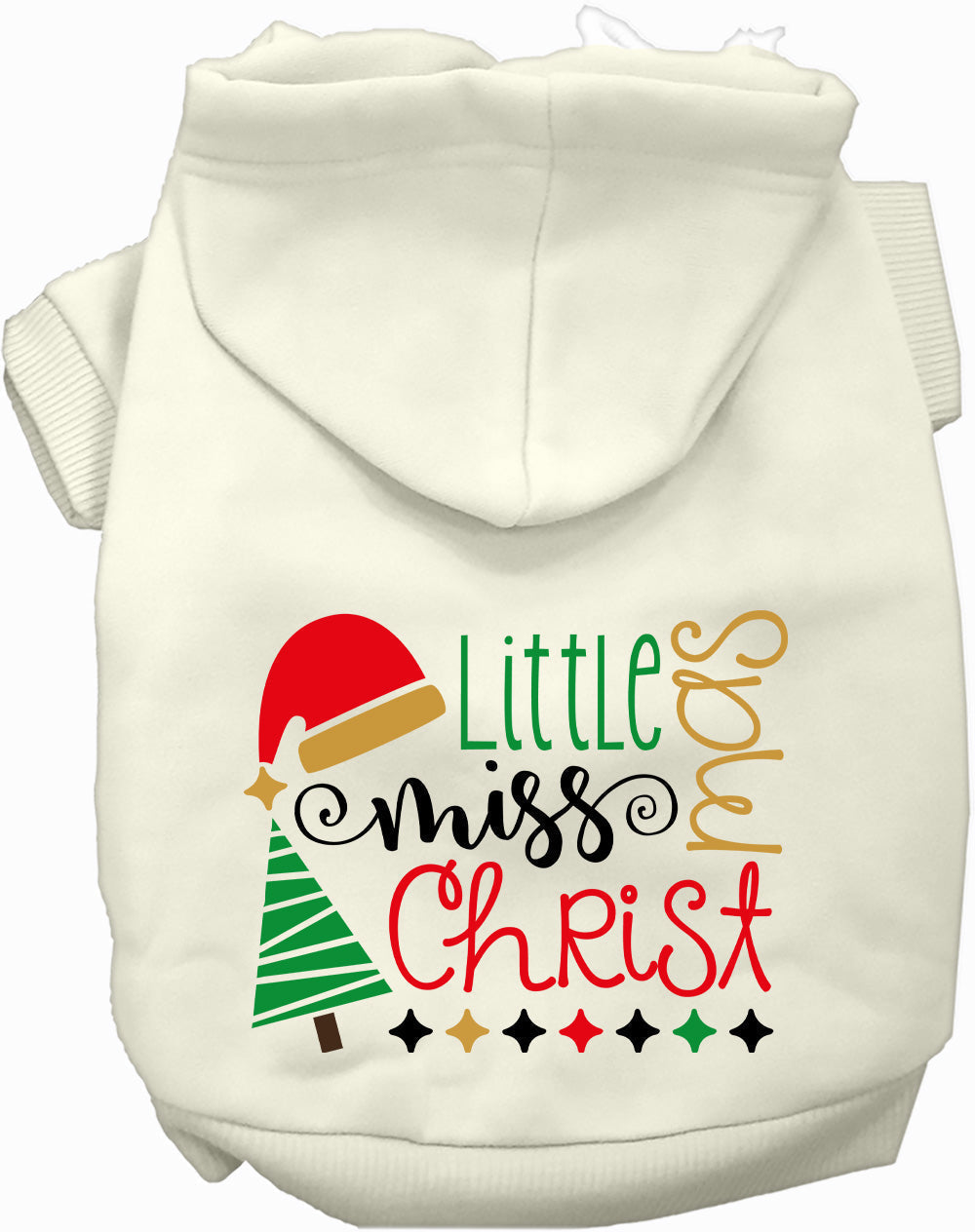 Dog Hoodie Little Miss New Year Holiday Celebration