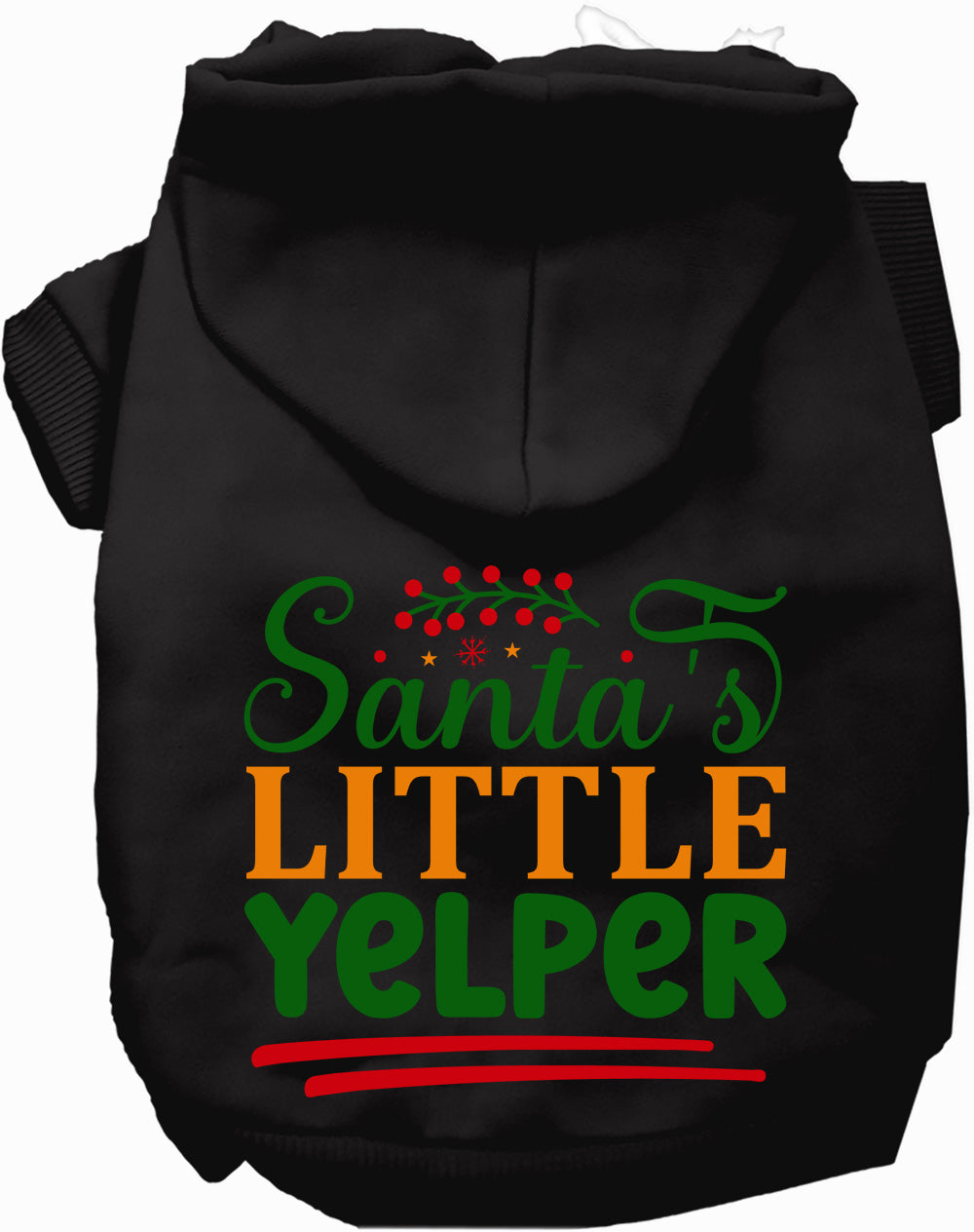 Santa's Little Yelper Christmas Pet Hoodie Sweater