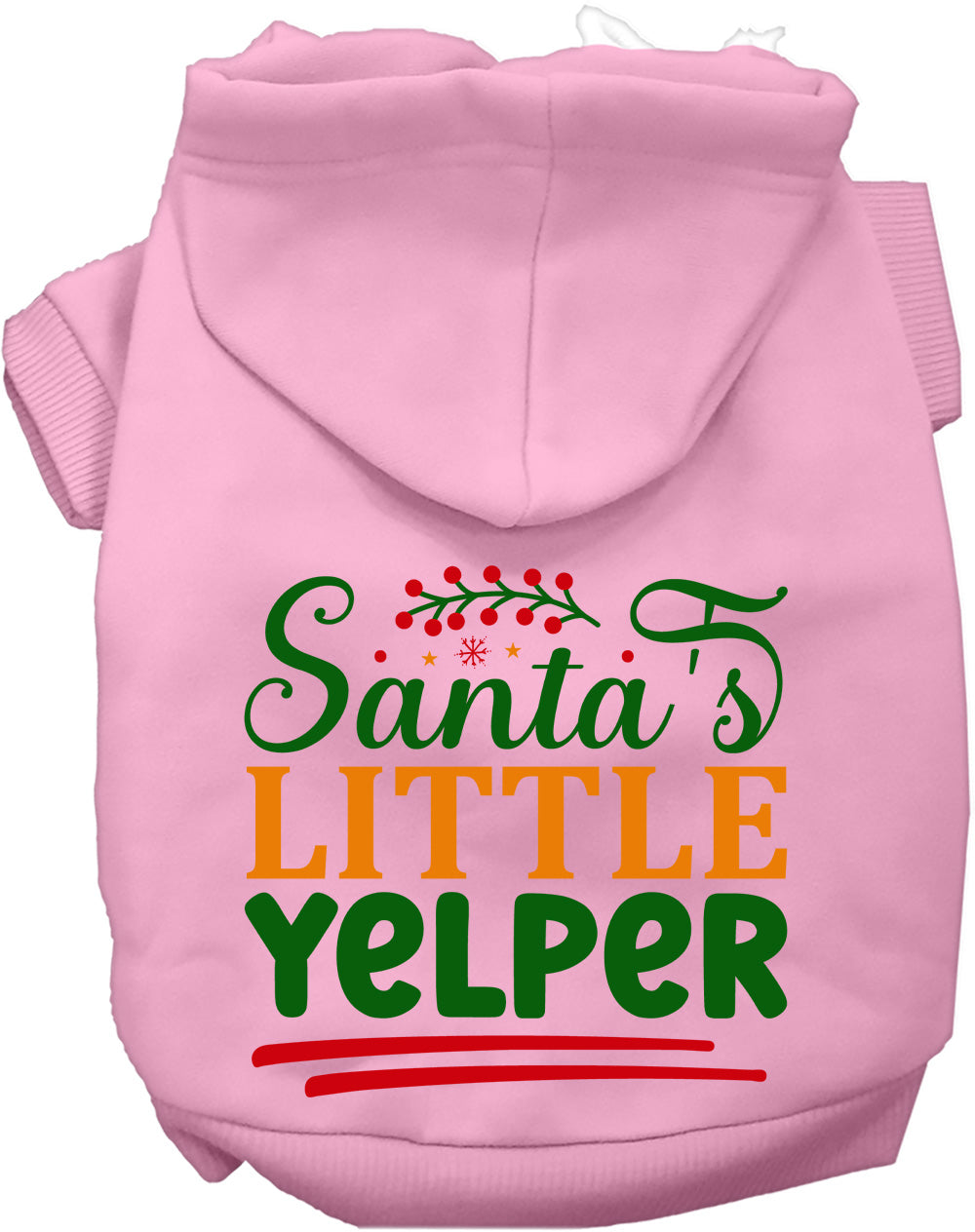 Dog Hoodie Santas Little Yelper Funny Holiday Warm Sweater