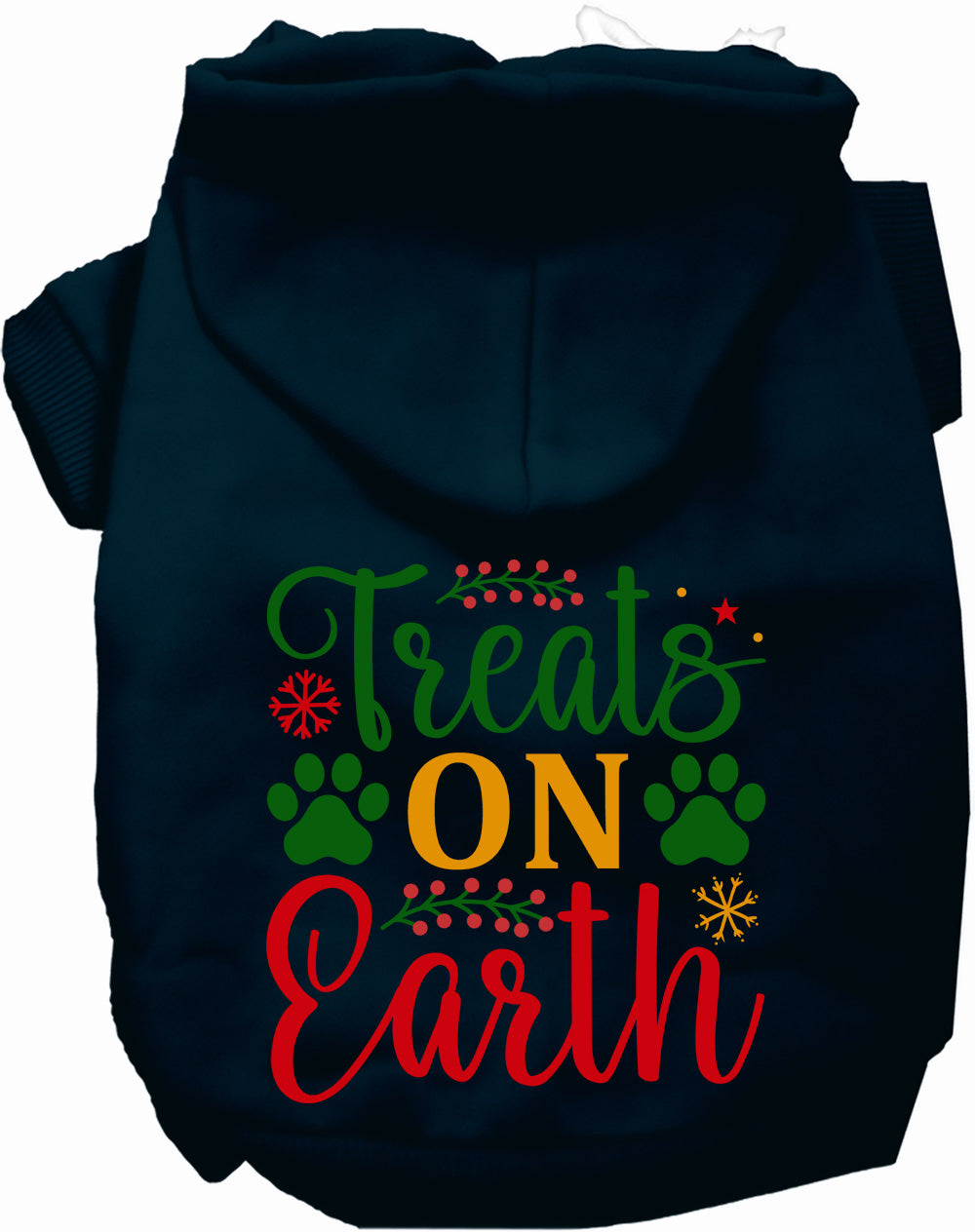 Dog Hoodie Treats on Earth Peace Holiday Christmas Sweatshir