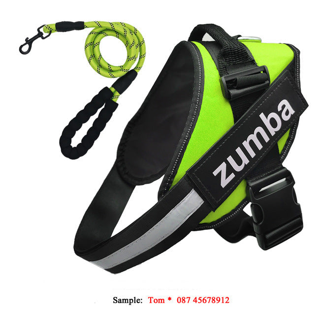 Dog Harness and Leash Set Reflective Breathable Custom Vest