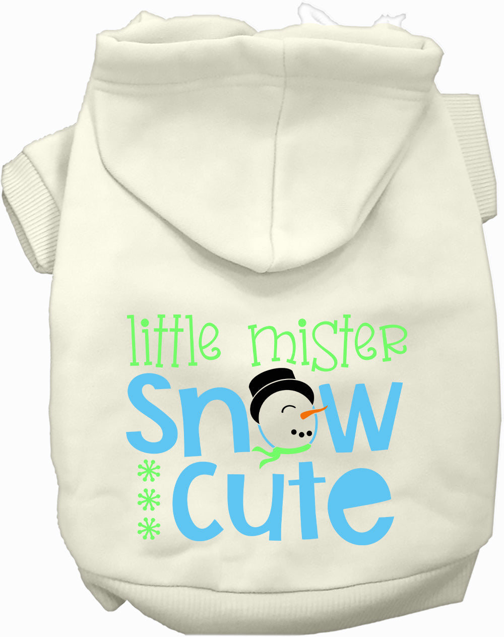 Dog Hoodie Little Mister Snow Cute Winter Warm Pet Sweatshirt - Main Feature View | Majestic Pet Kingdom