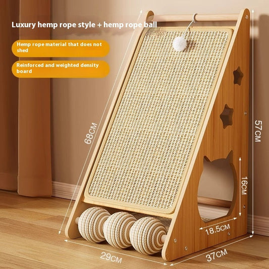 Vertical Wear-resistant Non-chip Wall-sticking Cat Scratch Board