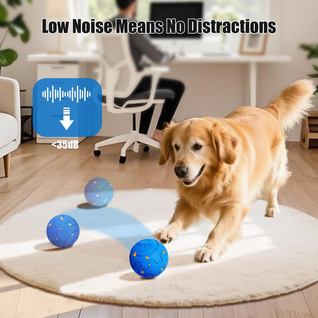 Interactive Dog Ball Toy, Smart Dog Toy For Medium And Large Dogs, Automatic Moving Rotating & Bouncing Ball, Durable E-TPU Material, IP54 Waterproof, Motion-Activated Dog Toy For Active Dogs