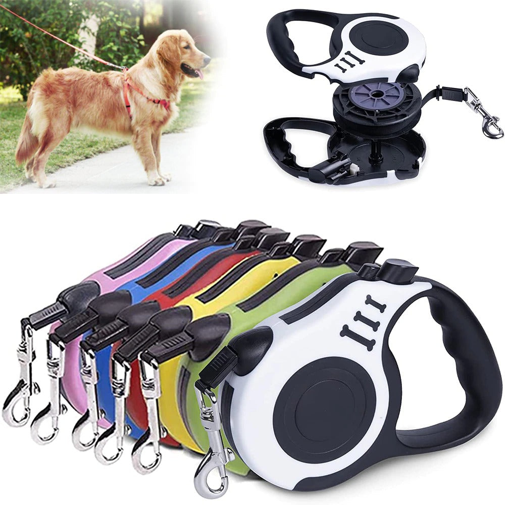 3M / 5M Retractable Nylon Dog Leash - Automatic Extension