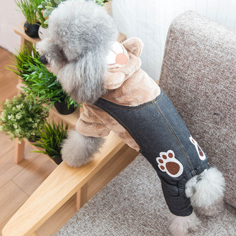 Pet fun paw print bear pet clothes - Majestic Pet Kingdom