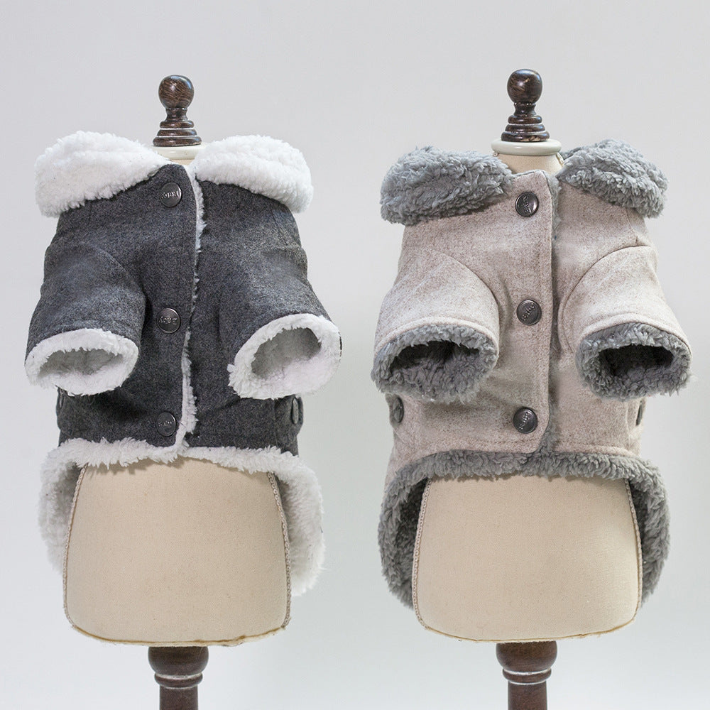 Dog Clothes Winter Pet Dog French Bulldog Jacket Thick Warm Dog Coat - Majestic Pet Kingdom