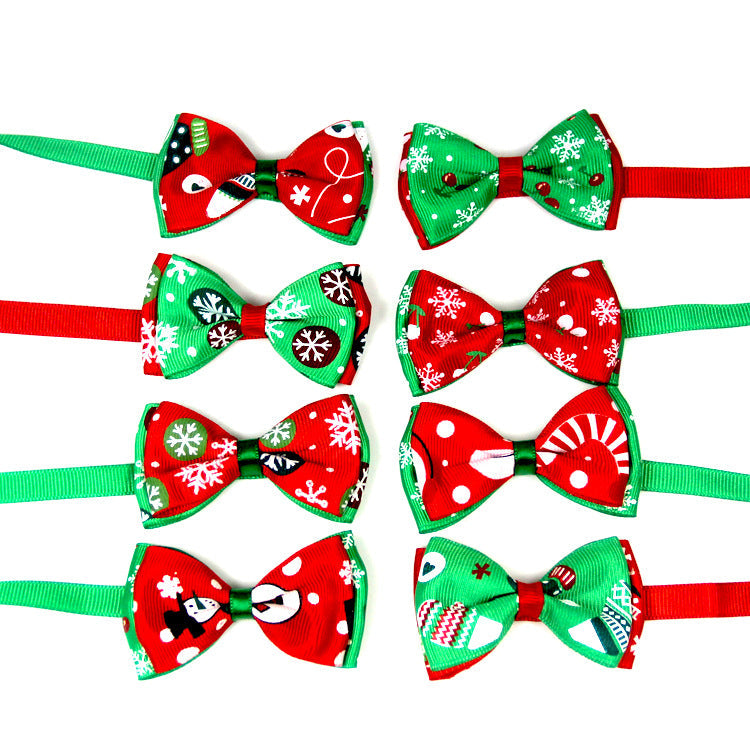 Majestic Pet Kingdom - 1 Pieces Cute Christmas Pet Supplies Handmade Ribbon Dog Bow Ties 8 Colors Cat Neck Tie Dog Accessories View 4