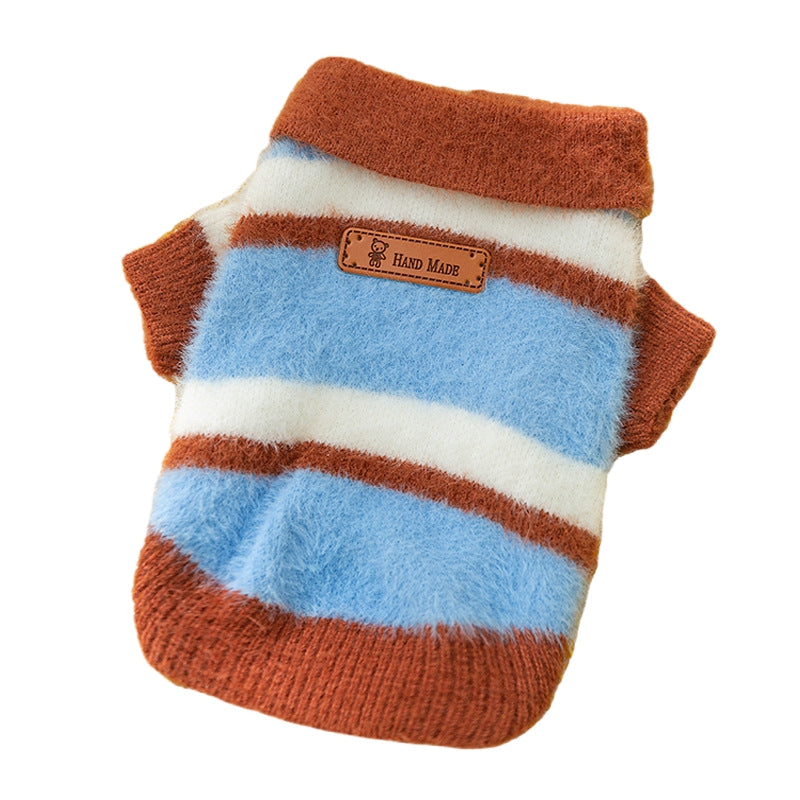Little Dog Clothes For Autumn And Winter, Small Dog For Winter Warmth, Teddy Bichon Frise POLO Collar Pet Winter Two-legged Sweater - Majestic Pet Kingdom