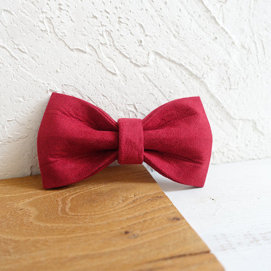 Dog Collar with Bow Tie Dapper Formal Plaid Adjustable Strap