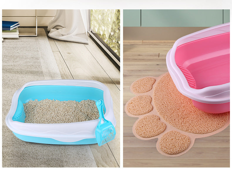 Cat Litter Box High-Sided Anti-Splash Odor Control Basin Pan - Detail Angle 3 | Majestic Pet Kingdom