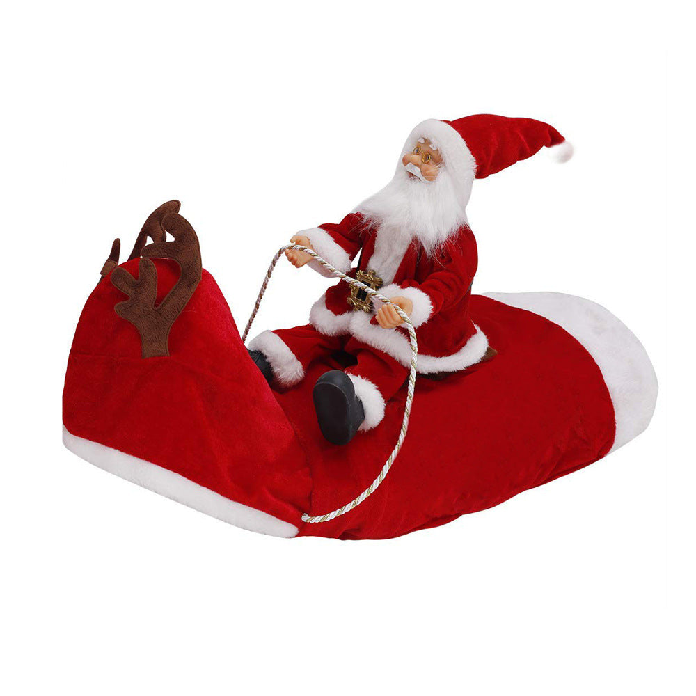 Dog Christmas Clothes Santa Claus Riding Deer - Majestic Pet Kingdom