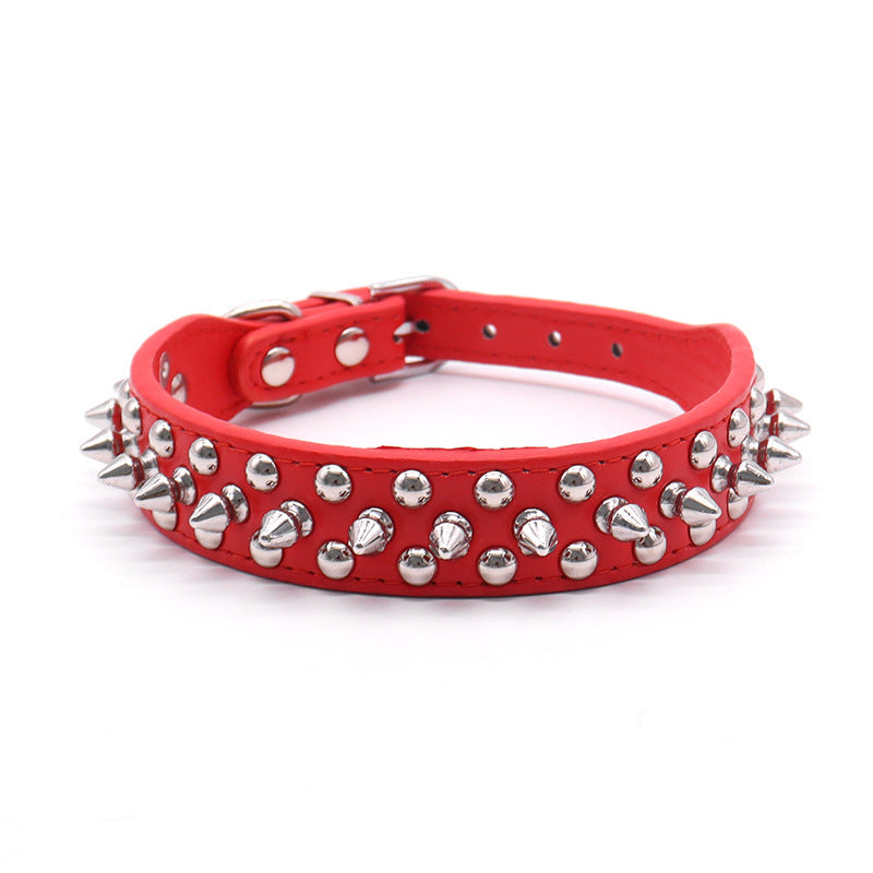 Small Spiked Black Dog Cat Collar For Small Medium Dogs Boy Male - Adjustable Studded Puppy Collars - Soft Padded Punk Leather Dog Collar For Chihuahua French Bulldog Pug - Majestic Pet Kingdom