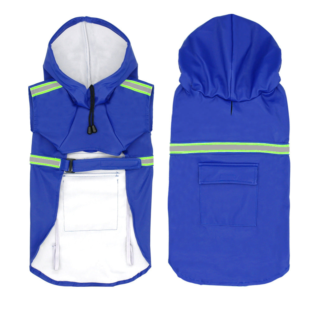 Reflective Dog Raincoat: Windproof Waterproof Poncho