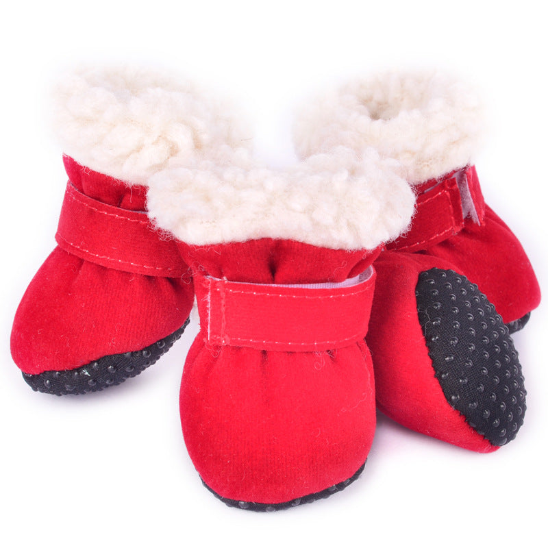 Waterproof Winter Dog Boots Socks Pet Dog Shoes Anti-slip Puppy Cat Rain Snow Booties Footwear For Small Dogs - Majestic Pet Kingdom