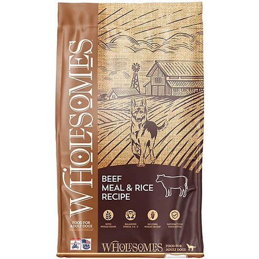 Wholesomes Dog Adult Beef Meal & Rice (40lb)