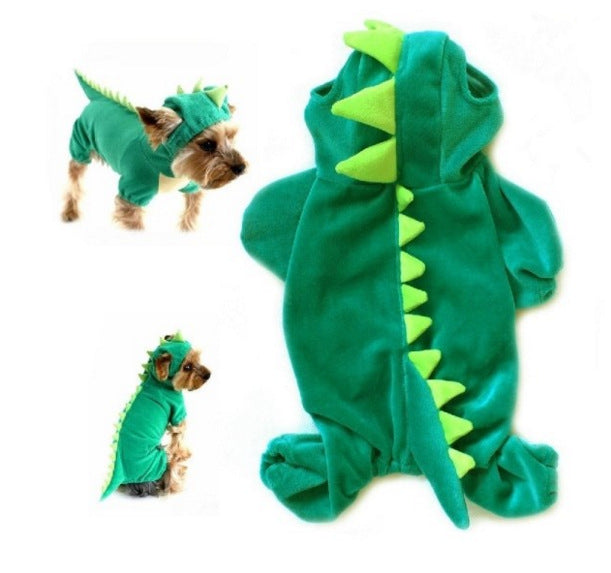 Pet Dog Halloween Dinosaur Dress Up Teddy Bear Medium and Small Dog Foreign Trade Dog Clothes - Majestic Pet Kingdom