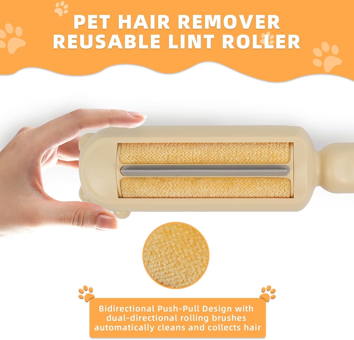 Pet Hair Remover Dog Cat Fur Remover With Self Cleaning Base Efficient Animal Hair Removal Tool Perfect For Furniture Couch Carpet  Car Seat