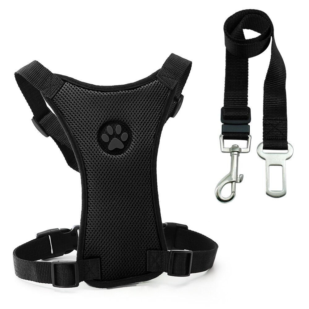 Dog Car Harness Breathable Mesh Travel Safety Seatbelt Vest - Detail Angle 7 | Majestic Pet Kingdom